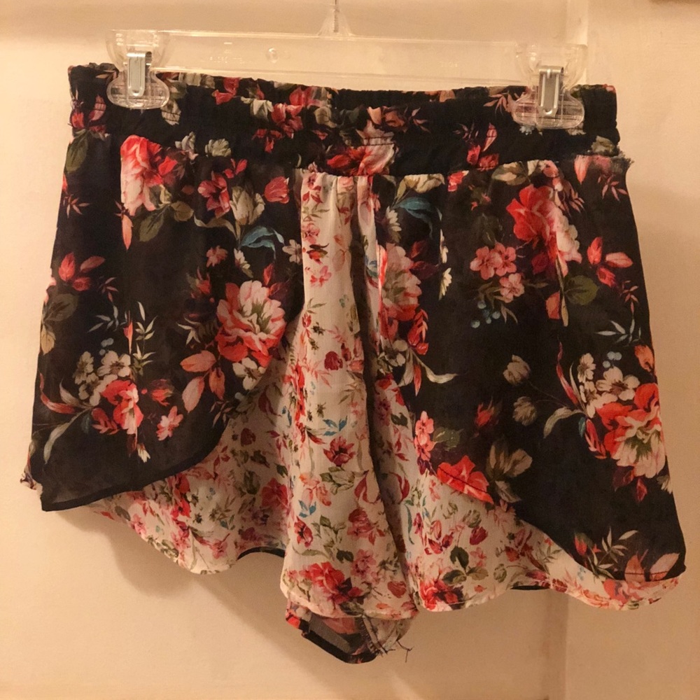 Bershka Floral Shorts